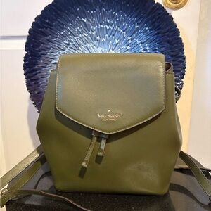 Kate Spade Lizzie Backpack in Enchanted Green (or Olive Green or Sage Green)